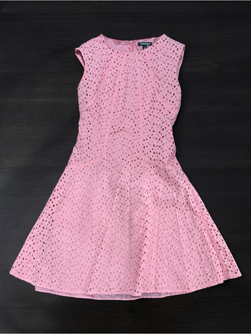 Fit & Flare Pink Eyelet Dress